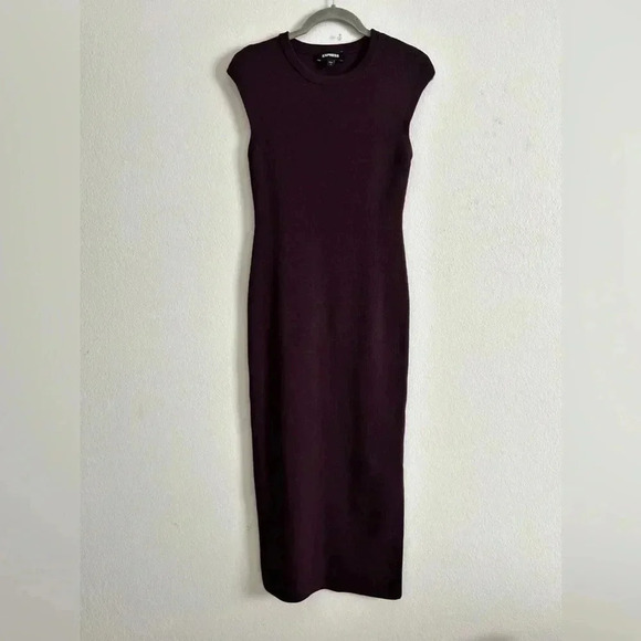 Express Crew Neck Cap Sleeve Midi Dress | size small - Picture 1 of 5